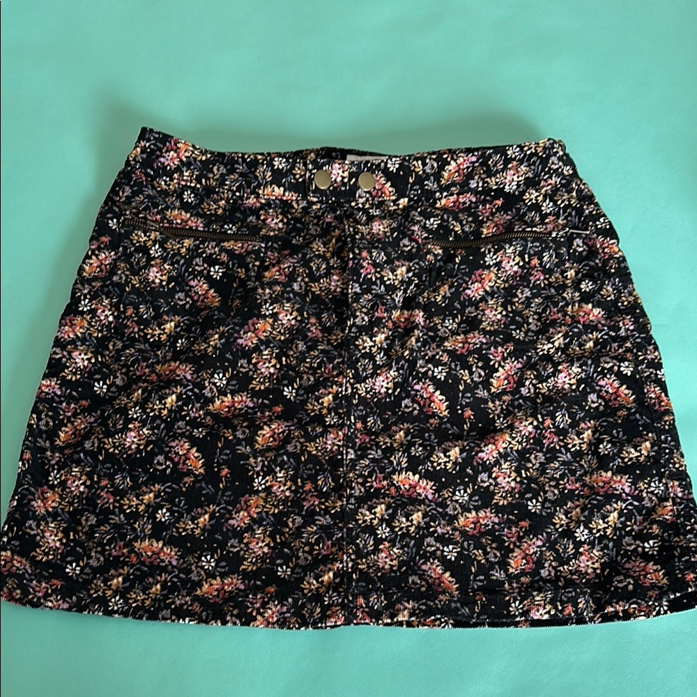 Mossimo Supply Co. Corduroy Floral Mini Skirt